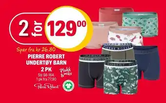 Coop Extra Pierre robert undertøy barn 2 pk tilbud