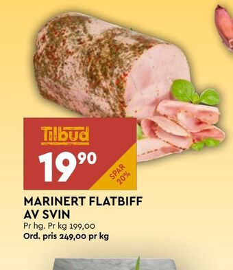 Coop Mega Marinert flatbiff av svin tilbud