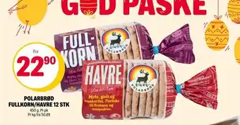 Coop Extra Polarbrød fullkorn/havre 12 stk tilbud