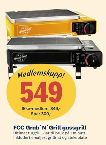 Coop Extra FCC Grab'N'Grill gassgrill tilbud