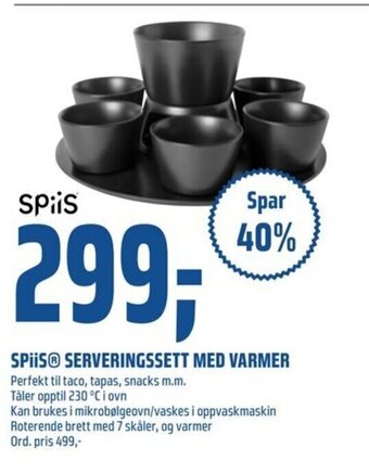 Coop Obs Spiis Serveringssett Med Varmer tilbud