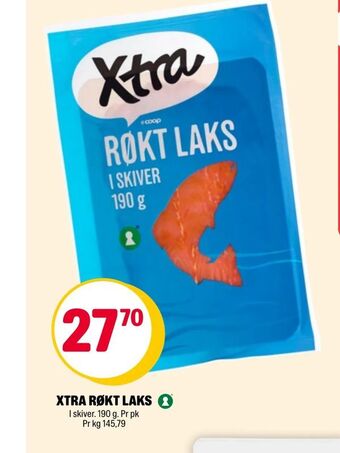 Coop Extra Xtra røkt laks tilbud