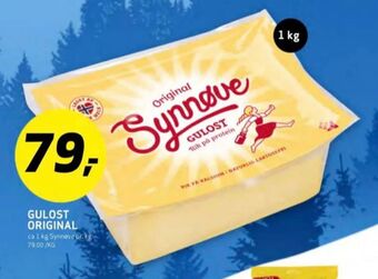 Bunnpris Synnøve finden gulost tilbud