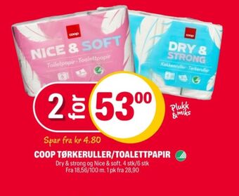 Coop Extra Dry & strong tørkerull tilbud