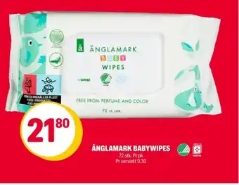 Coop Extra Änglamark våtservietter tilbud