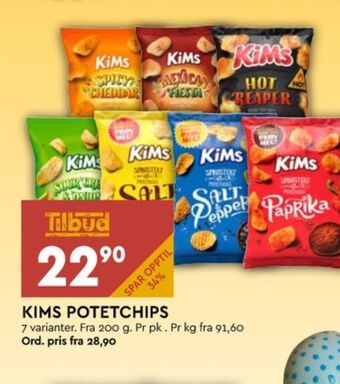 Coop Mega Kims chips tilbud