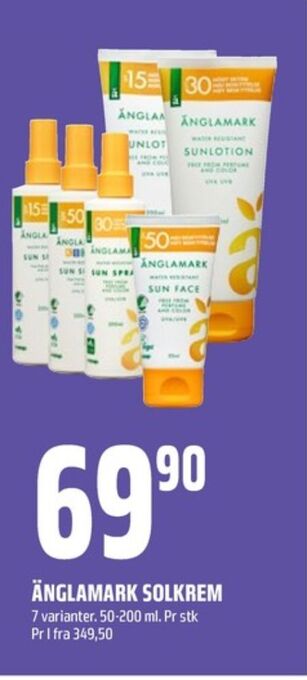 Coop Obs Änglamark solkrem tilbud