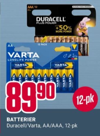Europris Varta batterier tilbud
