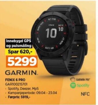POWER Garmin sportsklokke tilbud