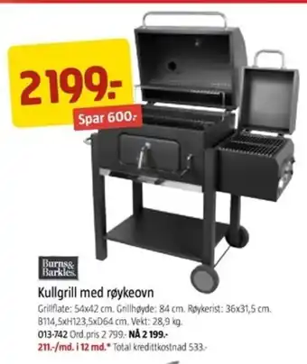 Jula Kullgrill Med Røykeovn tilbud