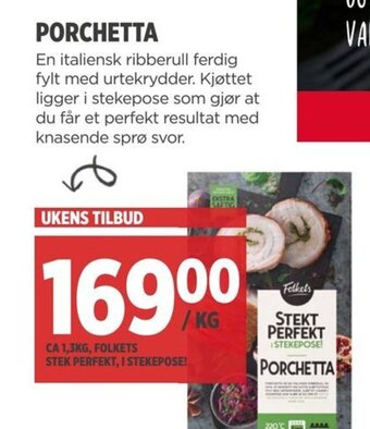 Meny Porchetta tilbud