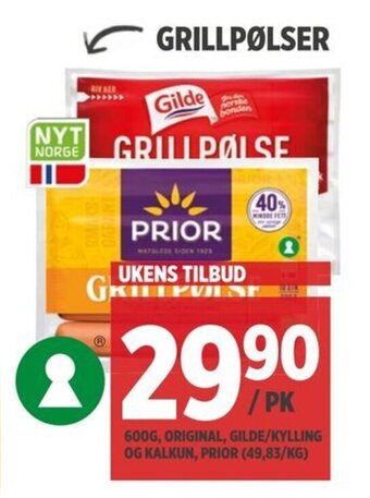 Meny Grillpølser tilbud