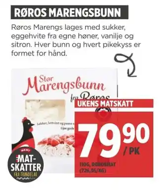 Meny Røros Marengsbunn tilbud
