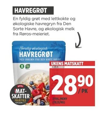 Meny Havregrøt tilbud