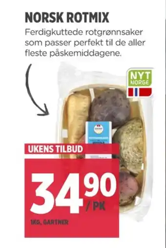 Meny Gartner rotgrønnsaker tilbud