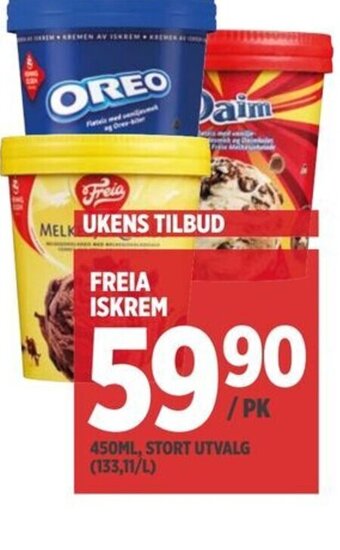 Meny Freia iskrem tilbud