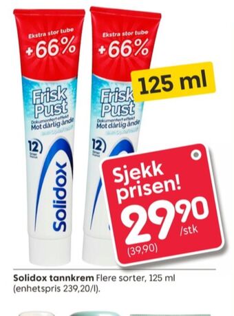 Rusta Solidox tannkrem tilbud