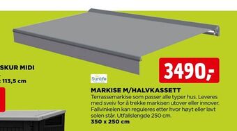 jem & fix Markise m/halvkassett tilbud