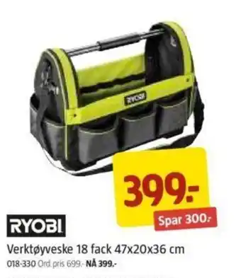 Jula Verktøyveske 18 fack tilbud