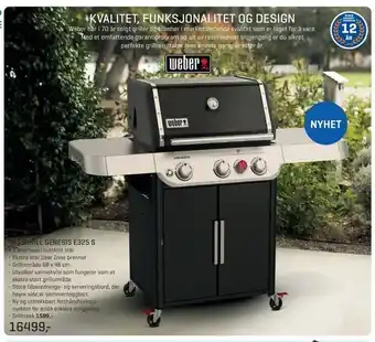 Jernia Gassgrill genesis e325 s tilbud