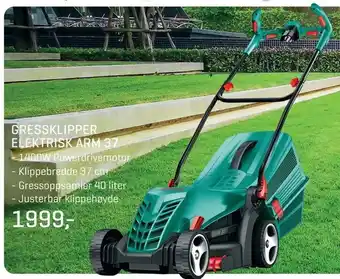 Jernia Gressklipper elektrisk arm 37 tilbud