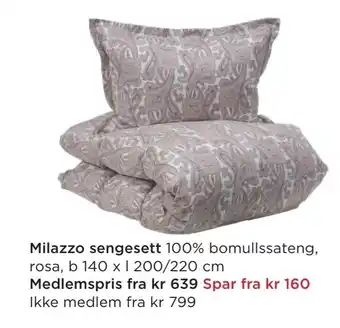 Møbelringen Milazzo sengesett tilbud