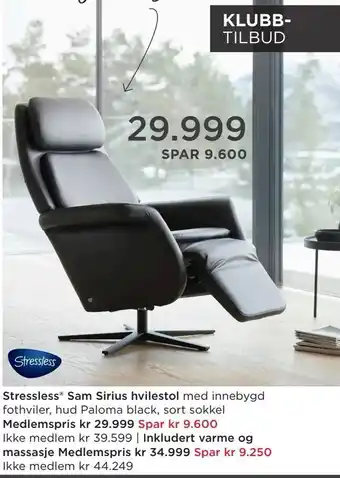 Møbelringen Stressless® Sam Sirius hvilestol tilbud