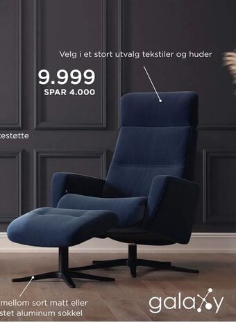 Møbelringen Galaxy Sky hvilestol tilbud