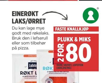 Meny Einerøkt laks/ørret tilbud