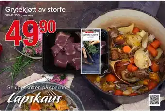 Grytekjøtt av storfe