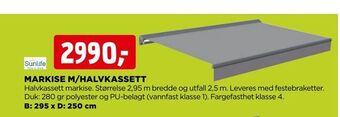 jem & fix Markise m/halvkassett tilbud