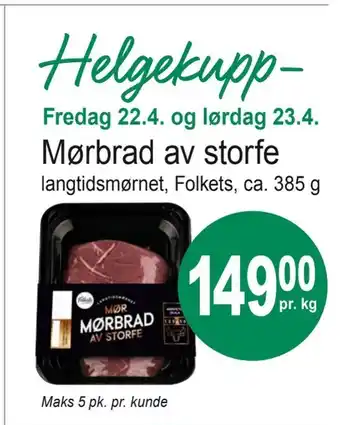 Mørbrad av storfe