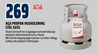 Obs Bygg Aga propan husholdning stål gass tilbud