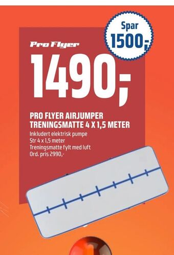 Coop Obs Pro flyer airjumper treningsmatte 4 x 1,5 meter tilbud