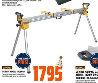 Obs Bygg Dewalt de7023 sagbord tilbud