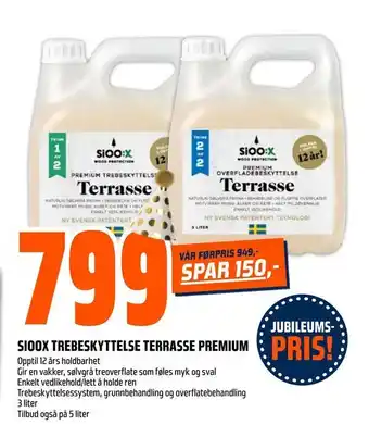 Obs Bygg Sioox trebeskyttelse terrasse premium tilbud