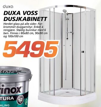 Coop Byggmix Duxa voss dusjkabinett tilbud