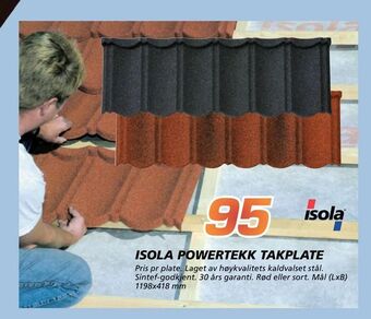 Coop Byggmix Isola powertekk takplate tilbud