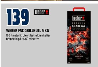 Obs Bygg Weber fsc grillkull 5 kg tilbud
