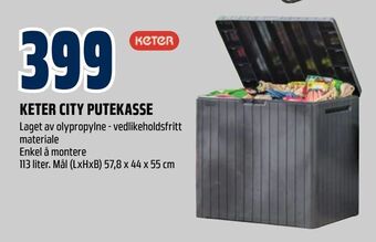 Obs Bygg Keter city putekasse tilbud