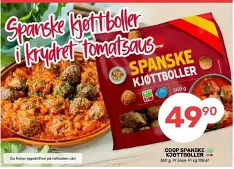 Coop Marked Coop spanske kjøttboller tilbud