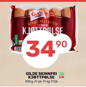 Matkroken Gilde skinnfri kjøttpølse tilbud