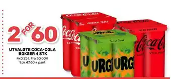 Matkroken Utvalgte coca-cola bokser 4 stk tilbud