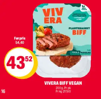 Coop Extra Vivera Biff Vegan tilbud