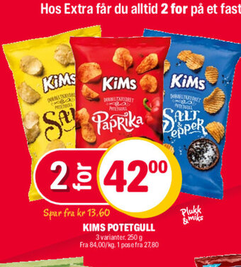 Coop Extra Kims Potetgull tilbud