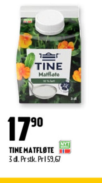 Coop Prix Tine Matfløte tilbud