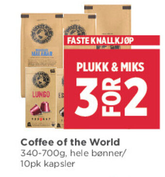 Meny Coffee of The World tilbud