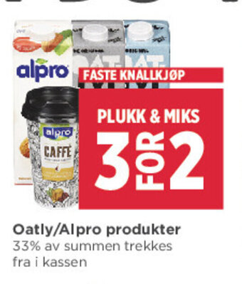 Meny Oatly/Alpro Produkter tilbud