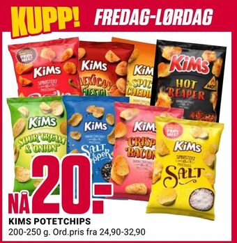 Europris Kims potetchips tilbud