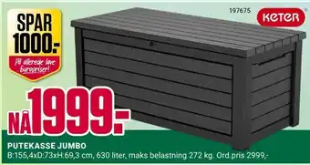 Europris Putekasse jumbo tilbud